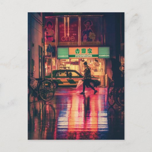 Japan Osaka Night Asia Sehenswürdigkeit Reisen Jap Postkarte (Vorderseite)