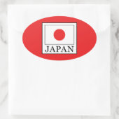 Japan Ovaler Aufkleber (Tasche)