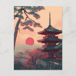 Japan Padoda vintage Postkarte