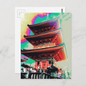 Japan Pagoda Psychedelic Series Postkarte (Vorne/Hinten)