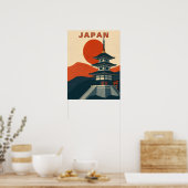 Japan Pagode Tempel Reise Kunst Poster (Küche)