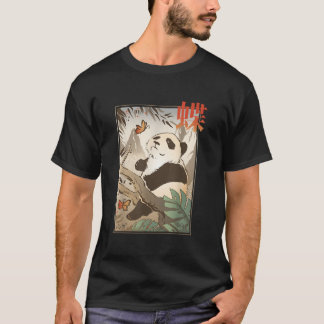 Japan Pandas Bär Japan Schmetterling Tier Natur T-Shirt