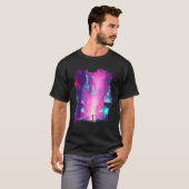 Japan Pink Blue Lights Vaporwave City T-Shirt (Vorne ganz)