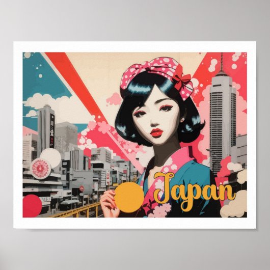 Japan Pop Art Travel Illustration Poster (Vorne)