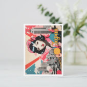 Japan Pop Art Travel Illustration Postkarte (Stehend Vorderseite)