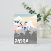 Japan Postkarte mit Pagoda und Fuji (Stehend Vorderseite)