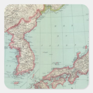 Japan Quadratischer Aufkleber