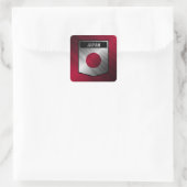 Japan Quadratischer Aufkleber (Tasche)