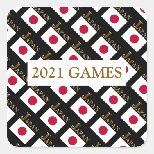 JAPAN QUADRATISCHER AUFKLEBER (Vorderseite)