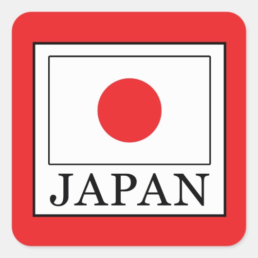 Japan Quadratischer Aufkleber (Vorderseite)