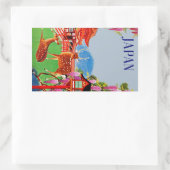 Japan Rechteckiger Aufkleber (Tasche)