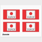 Japan Rechteckiger Aufkleber (Blatt)
