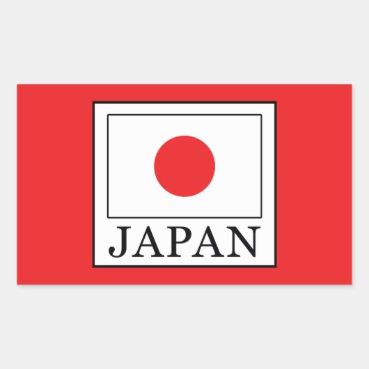 Japan Rechteckiger Aufkleber (Vorderseite)