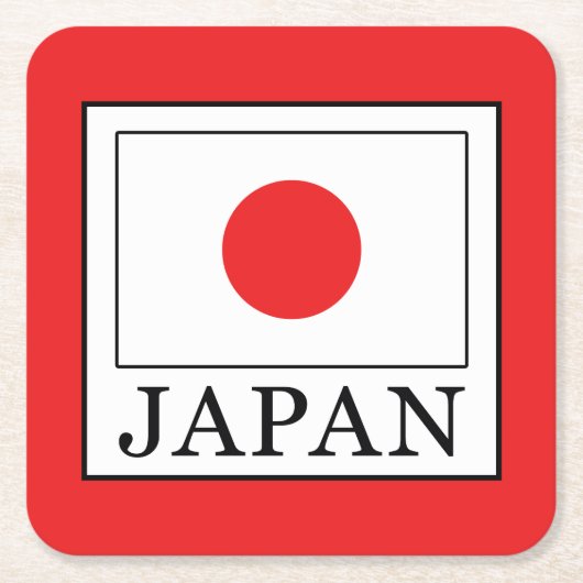 Japan Rechteckiger Pappuntersetzer (Vorderseite)