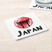 Japan Rechteckiger Pappuntersetzer (angewinkelt)