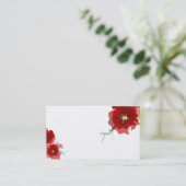 Japan Red Blume limitierte Visitenkarte (Stehend Vorderseite)