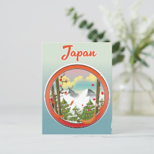 Japan Reise Logo Einladungspostkarte