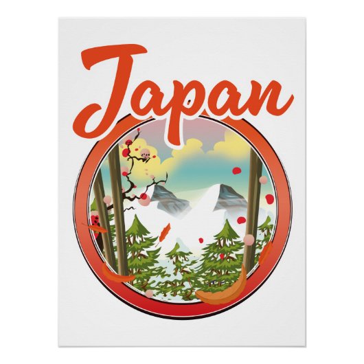 Japan Reise Logo Poster (Vorderseite)