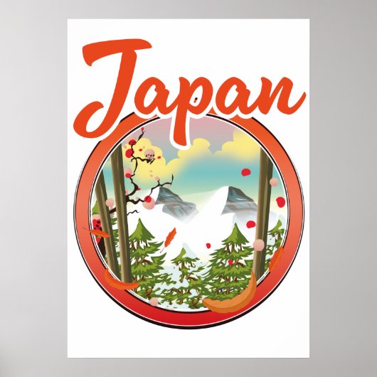 Japan Reise Logo Poster (Vorne)