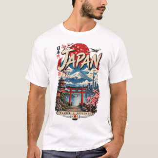 Japan Reise T-Shirt | Mount Fuji Vintage Japanisch