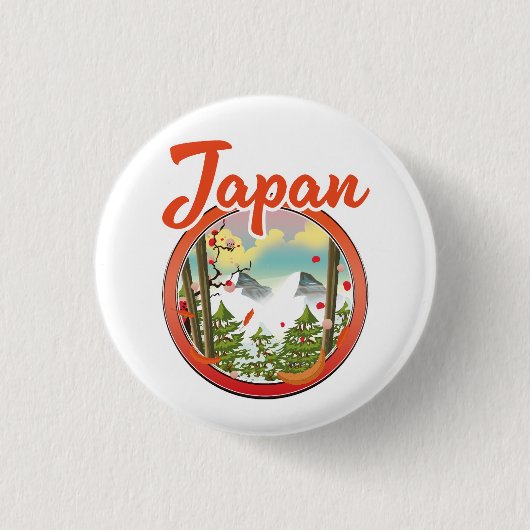 Japan Reiselogo Button (Vorderseite)