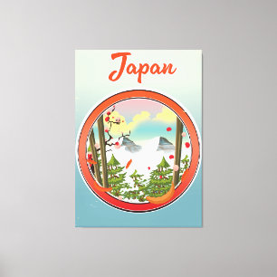 Japan Reiselogo Leinwanddruck