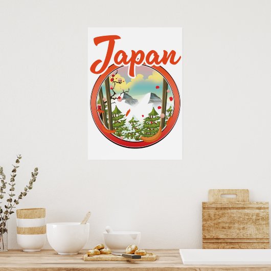 Japan Reiselogo Poster (Küche)