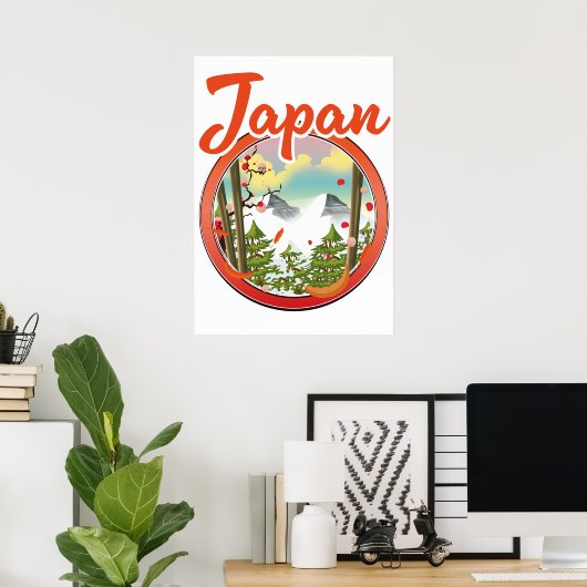 Japan Reiselogo Poster (Heimbüro)