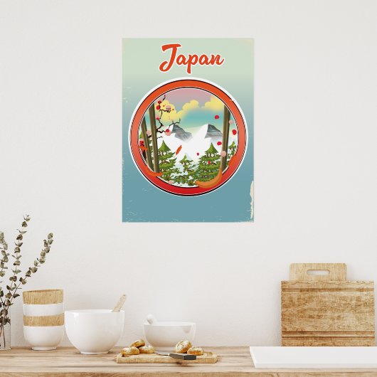 Japan Reiselogo Poster (Küche)