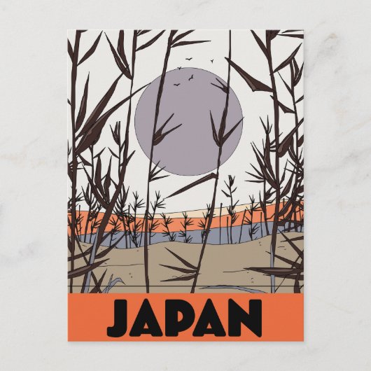 Japan Reiseplakat Feiertagspostkarte (Vorderseite)