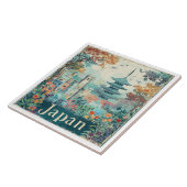 Japan Reiseplakat Fliese (Seite)