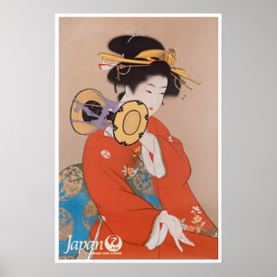 Japan Reiseplakat Japan Airlines Kunstprint Poster