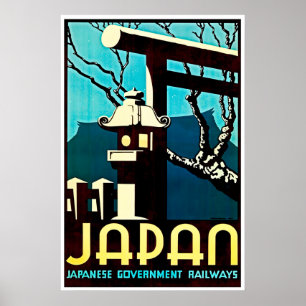Japan Reiseplakat Japanische Kunst Regierung Poster