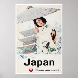 Japan Reiseplakat Nikko Kunst JAL DruckA Poster