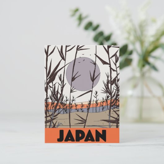 Japan Reiseplakat Postkarte (Stehend Vorderseite)