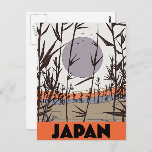 Japan Reiseplakat Postkarte (Vorne/Hinten)