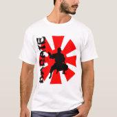 Japan Rising Sun Karate Stance Silhouette T-Shirt (Vorderseite)
