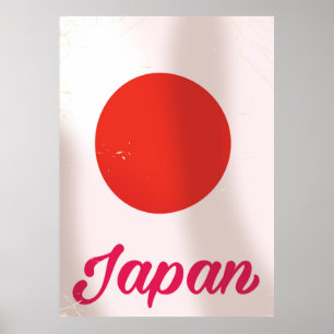 Japan Rising Sun Vintage Reiseposter Poster