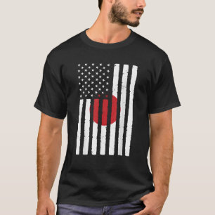 Japan Roots USA Flag Heritage Halb japanische amer T-Shirt