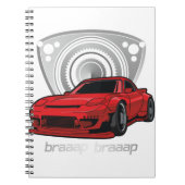 Japan Rotary Mazda RX7 BRAAP Notizblock (Vorderseite)