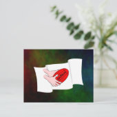 Japan Rugby Team Unterstützer Flag mit Ball Postkarte (Stehend Vorderseite)