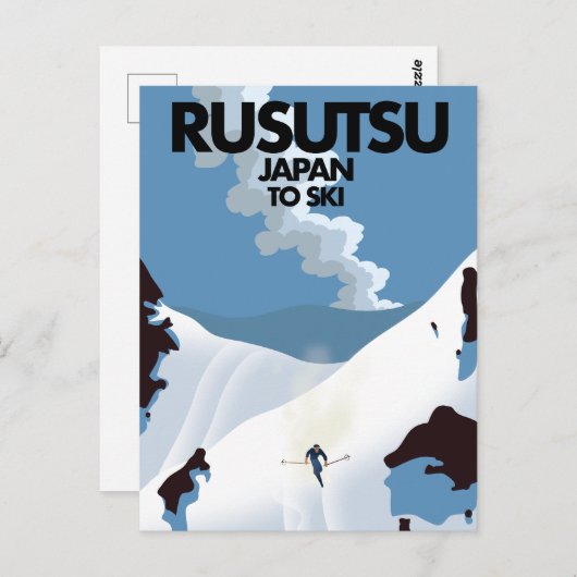 Japan Rusutsu Skiausdruck Postkarte (Vorne/Hinten)