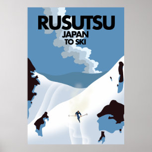 Japan Rusutsu Skidruck Poster