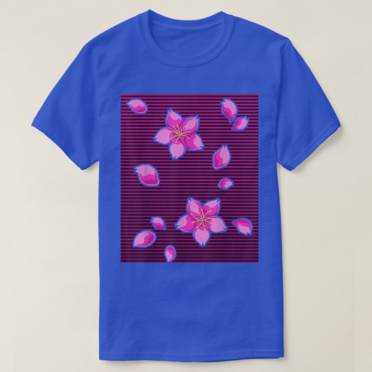Japan Sakura Blume Blossom 80er Vaporwave Cherry B T-Shirt (Design vorne)