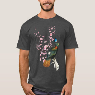 Japan Sakura Cherry Blossom Pheasant Bird Japanisc T-Shirt