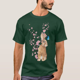 Japan Sakura Cherry Blossom Rabbit Japanisch T-Shirt