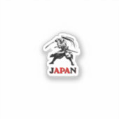 Japan Samurai Fußball Fan Sticker (Vorderseite)