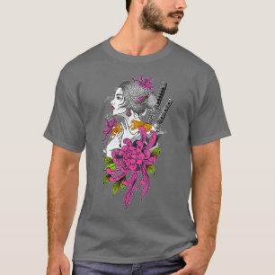 Japan Samurai Geisha Sakura Blüten Kirsch Szene T-Shirt