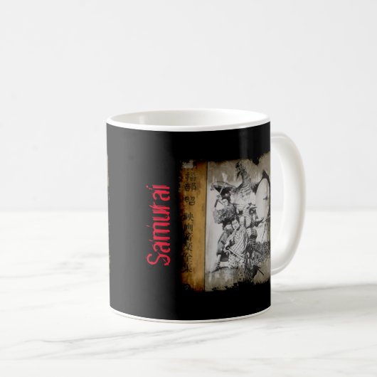 Japan Samurai Kaffeetasse (VorderseiteRechts)