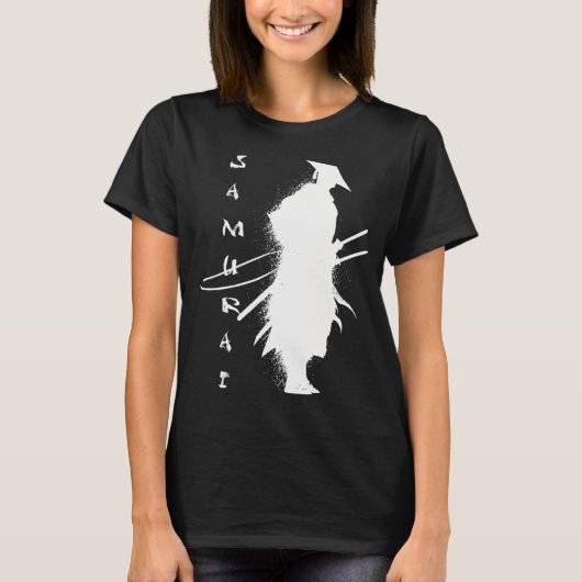 Japan Samurai Krieger Katana Schwertkampf mit Stro T-Shirt (Vorderseite)